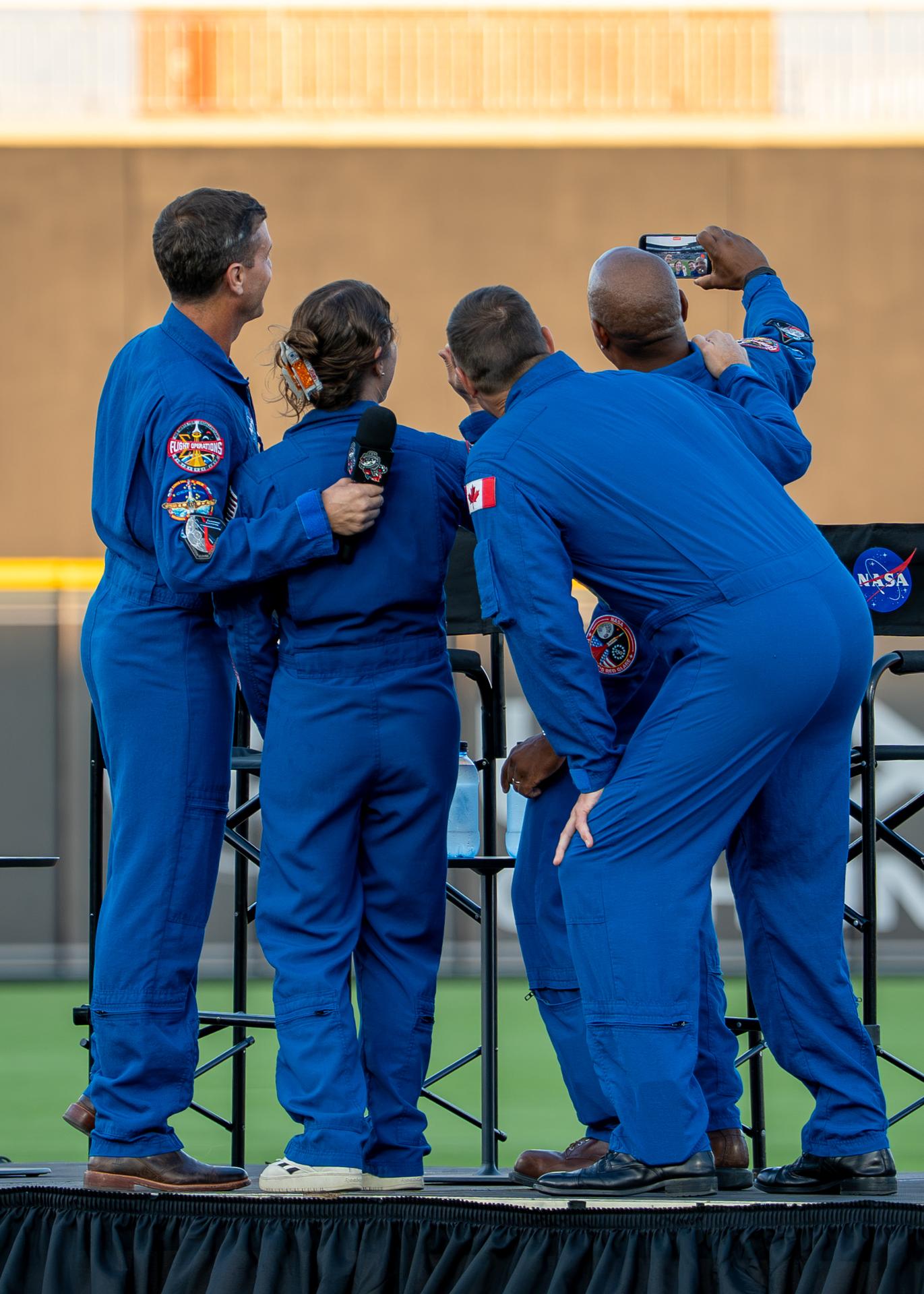 The crew of NASA’s Artemis II mission – NASA astronauts Reid Wiseman, Victor Glover, and Christina Koch, and CSA (Canadian Space Agency) astronaut Jeremy Hansen –visited Huntsville, Alabama, Monday, Aug. 31, where they joined thousands of attendees for a special public event celebrating their historic mission. Held at Toyota Field in Madison, Alabama, the event gave the crew an opportunity to share firsthand experiences from their journey, reflect on their time in space, and connect with the community through an engaging question-and-answer session.
